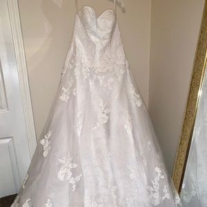 Brand New Wedding Dress with Beaded Appliques